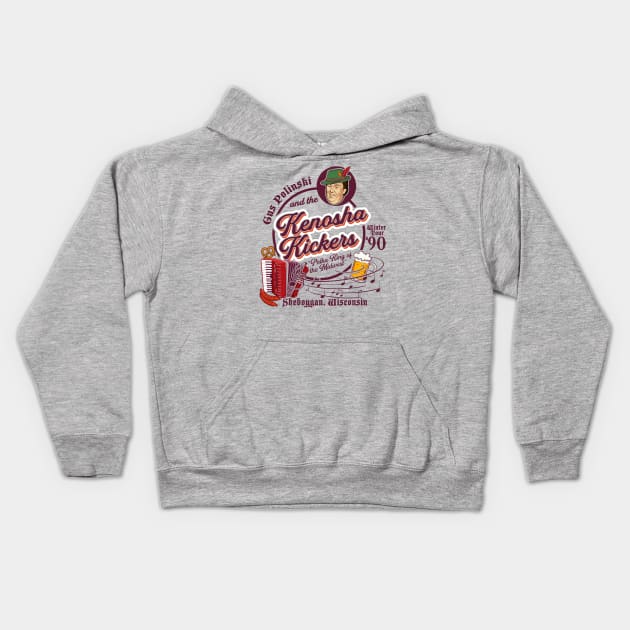 Kenosha Kickers the Polka King of the Midwest Kids Hoodie by Alema Art